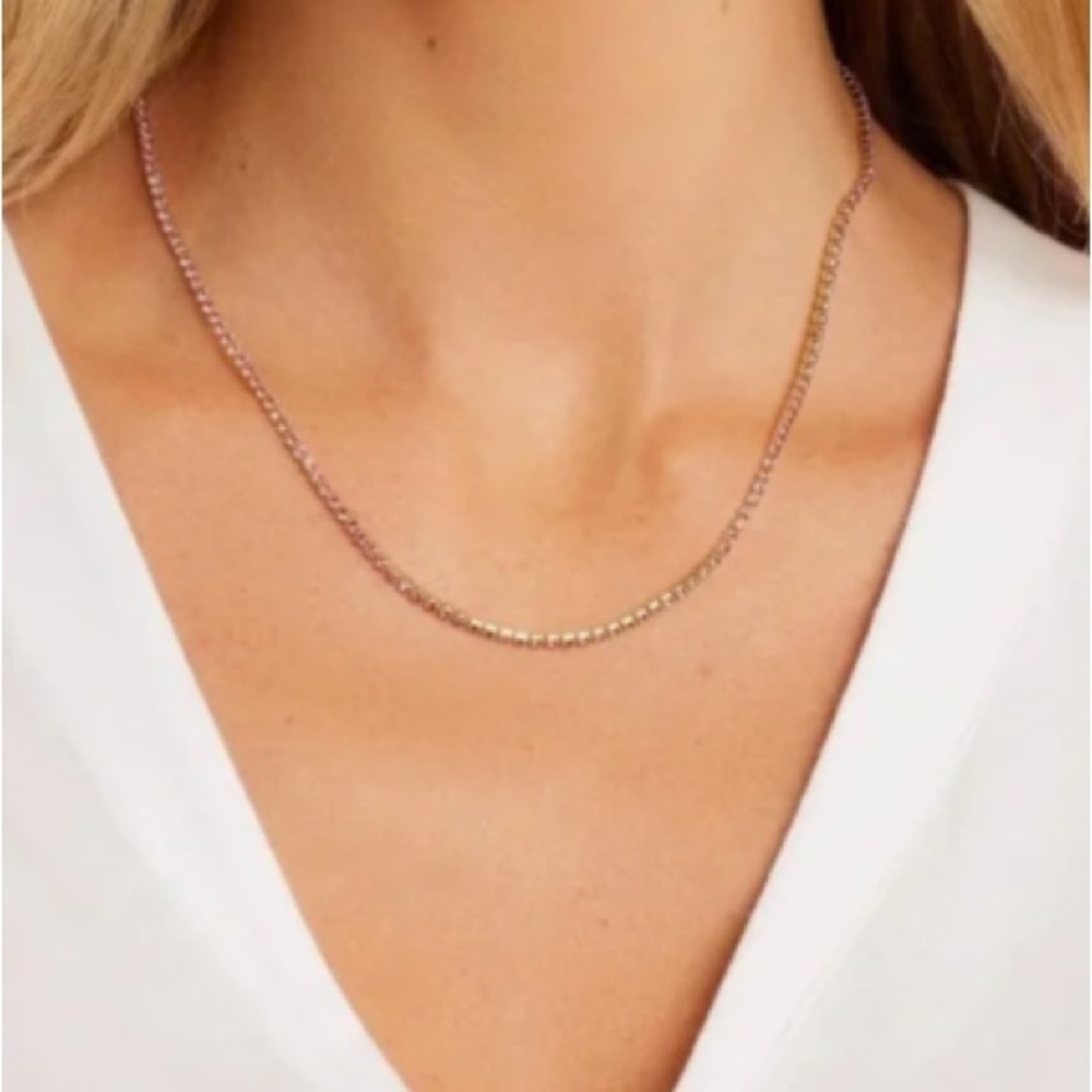 Gorjana Lexi Tennis Necklace in Blush